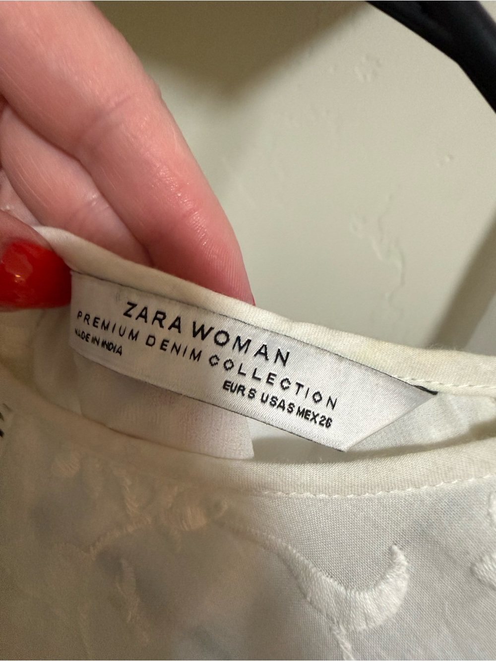 Zara White Embroidered Eyelet Ruffle Sleeve Top - Picture 3 of 5